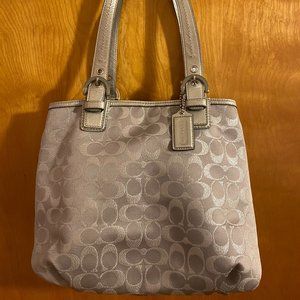 Authentic Coach Metallic Signature Soho Tote